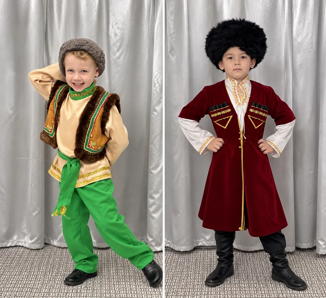 Мальчики в народных костюмах